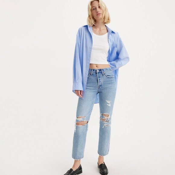 Levi’s Premium Light Wash Wedgie Straight High Rise Jeans - Picture 1 of 7